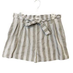 3/$25 🙌🏼 Altar’d State Striped Linen Blend Paperbag Shorts Large